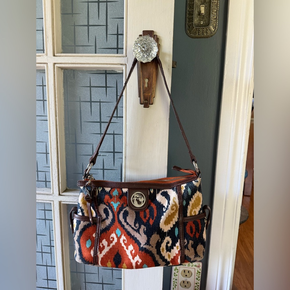 Spartina 449 Leather and Linen Christina Handbag
